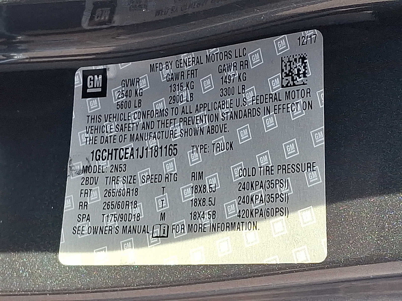 2018 Chevrolet Colorado 4WD LT