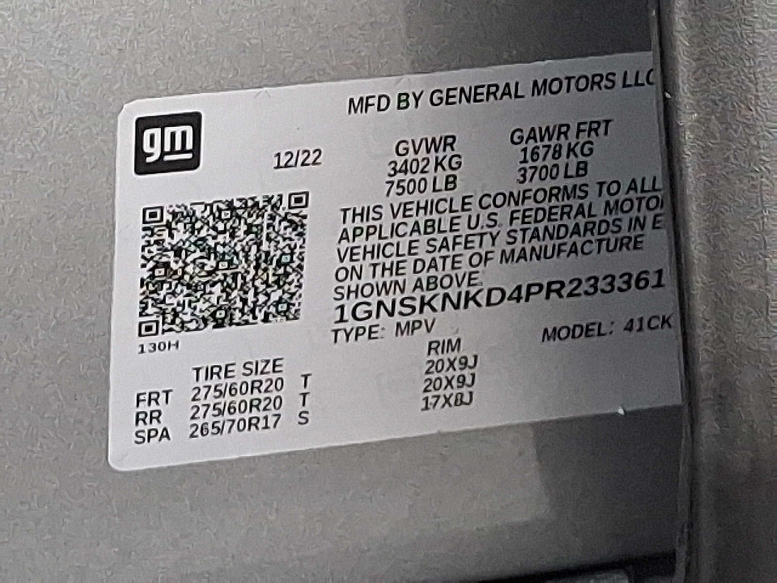 2023 Chevrolet Tahoe LT