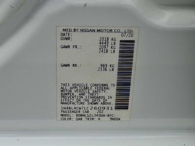 2020 Nissan Altima 2.5 SR