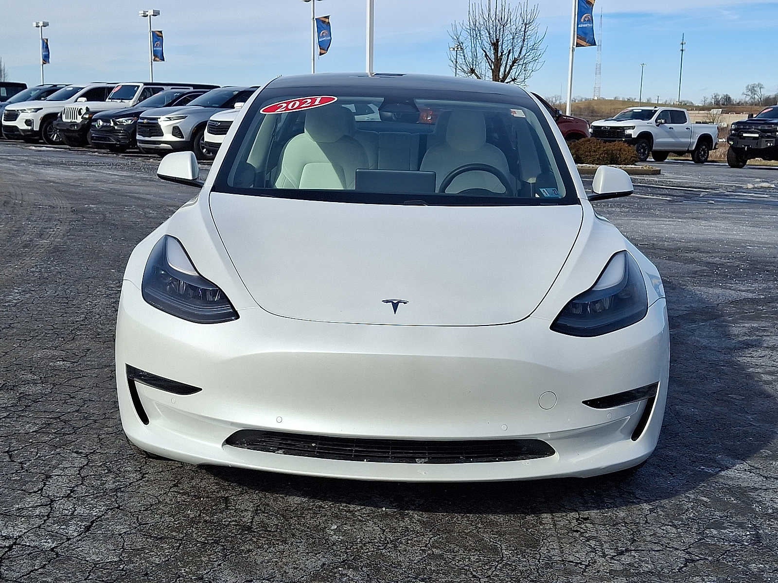 Used 2021 Tesla Model 3 Base with VIN 5YJ3E1EB7MF903333 for sale in Washington, PA