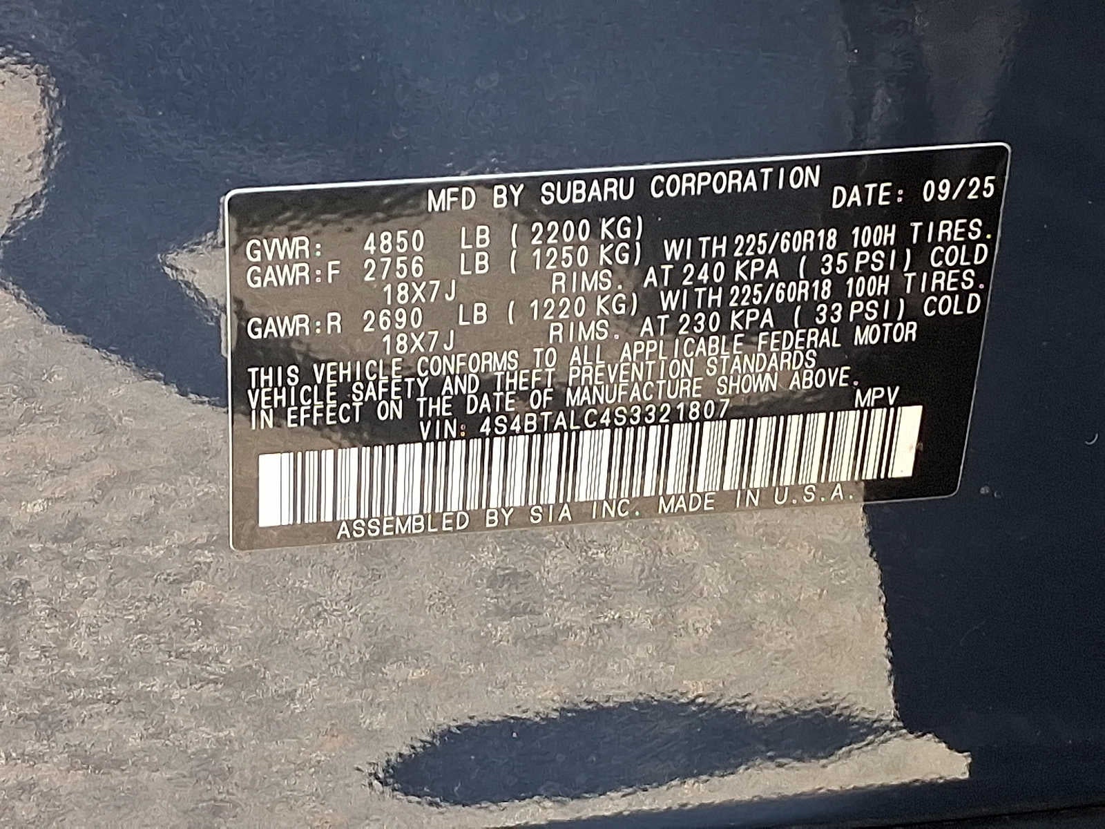 2025 Subaru Outback Onyx Edition