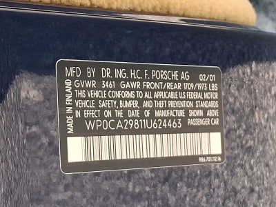 2001 Porsche Boxster Base