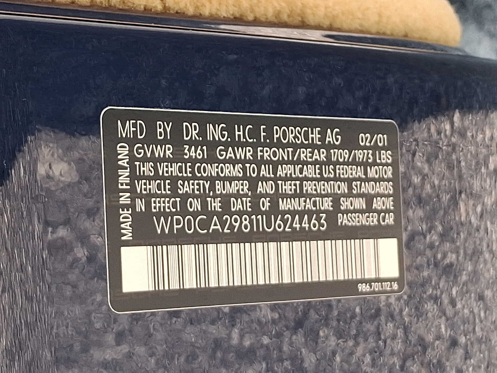 2001 Porsche Boxster Base