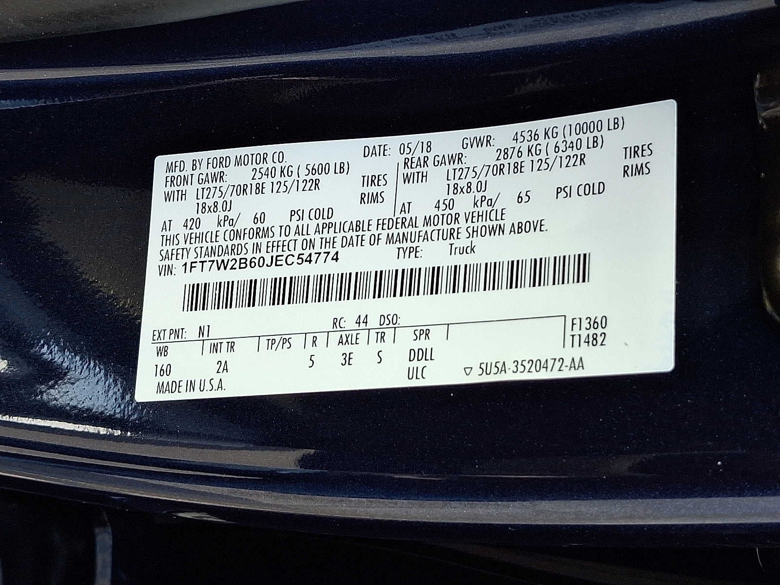 2018 Ford Super Duty F-250 SRW XL